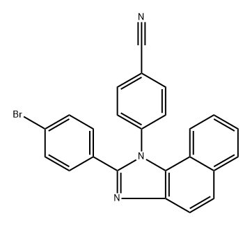 2-(4-bromophenyl)-1-(4-cyanophenyl)-1H-naphthalene[1,2-d]imidazole 结构式