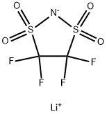 1,3,2-Dithiazolidine, 4,4,5,5-tetrafluoro-, 1,1,3,3-tetraoxide, ion(1-), lithium (1:1) 结构式