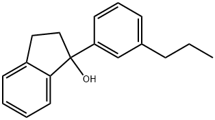 2,3-Dihydro-1-(3-propylphenyl)-1H-inden-1-ol 结构式