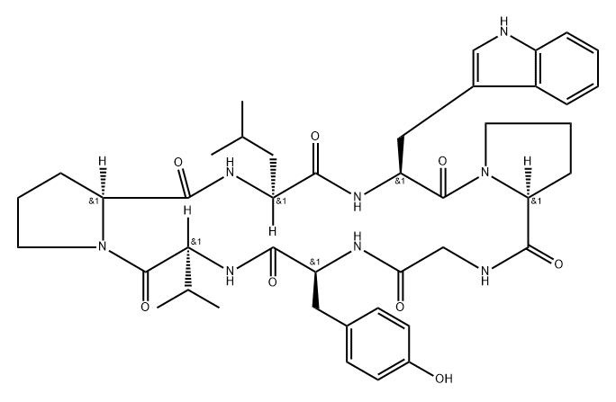 王不留行环肽C 结构式