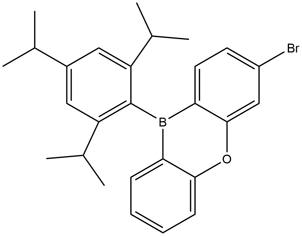 10H-Phenoxaborin, 3-bromo-10-[2,4,6-tris(1-methylethyl)phenyl]- 结构式