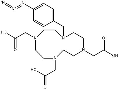 4-[(4-叠氮苯基)甲基] -7,10-二(羧甲基) -1,4,7,10-四氮杂环十二烷 -1-乙酸,三氟乙酸盐 结构式