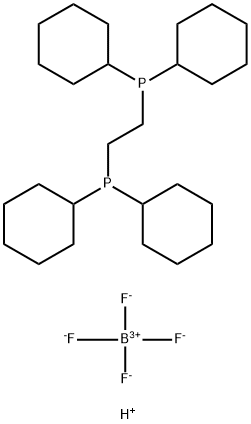 1,2-双(二环己基鏻)乙烷双(四氟硼酸盐) 结构式