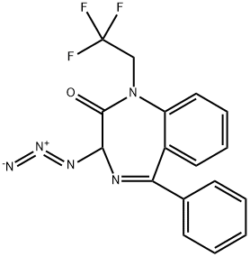 2H-1,4-Benzodiazepin-2-one, 3-azido-1,3-dihydro-5-phenyl-1-(2,2,2-trifluoroethyl)- 结构式