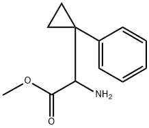 Amino-(1-phenyl-cyclopropyl)-acetic acid methyl ester 结构式