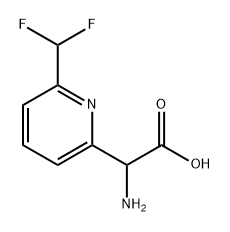 2-amino-2-[6-(difluoromethyl)pyridin-2-yl]acetic acid 结构式