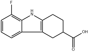 8-fluoro-2,3,4,9-tetrahydro-1H-carbazole-3-carboxylic acid 结构式