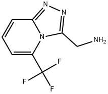 1-[5-(trifluoromethyl)-[1,2,4]triazolo[4,3-a]pyridin-3-yl]methanamine 结构式