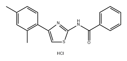 Benzamide, N-[4-(2,4-dimethylphenyl)-2-thiazolyl]-, hydrochloride (1:1) 结构式