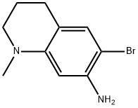 6-bromo-1-methyl-1,2,3,4-tetrahydroquinolin-7-amine 结构式