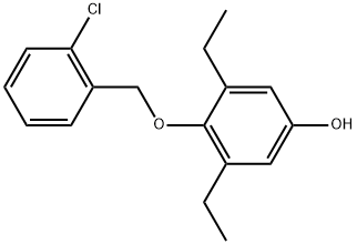 4-[(2-Chlorophenyl)methoxy]-3,5-diethylphenol 结构式