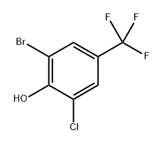 2-溴-4-三氟甲基-6-氯苯酚 结构式