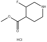 4-Piperidinecarboxylic acid, 3-fluoro-, methyl ester, hydrochloride (1:1) 结构式