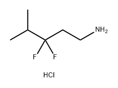 3,3-difluoro-4-methylpentan-1-amine hydrochloride 结构式