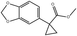 1-(苯并[D][1,3]二氧杂环戊烯-5-基)环丙烷甲酸甲酯 结构式