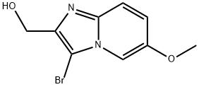 {3-bromo-6-methoxyimidazo[1,2-a]pyridin-2-yl}methanol 结构式