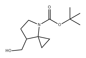 tert-butyl
7-(hydroxymethyl)-4-azaspiro[2.4]heptane-4-carbo
xylate 结构式