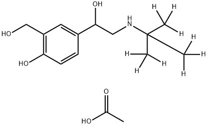 [2H9]-醋酸沙丁胺醇 结构式