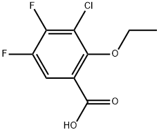 3-Chloro-2-ethoxy-4,5-difluorobenzoic acid 结构式