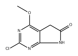 2-Chloro-4-methoxy-5,7-dihydro-pyrrolo[2,3-d]pyrimidin-6-one 结构式