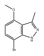 7-溴-4-甲氧基-3-甲基-1H-吲唑 结构式