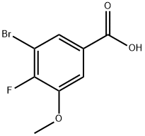 3-Bromo-4-fluoro-5-methoxy-benzoic acid 结构式