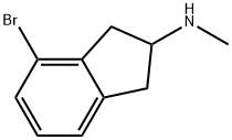 4-bromo-N-methyl-2,3-dihydro-1H-inden-2-amine 结构式