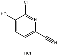 2-Pyridinecarbonitrile, 6-chloro-5-hydroxy-, hydrochloride (1:1) 结构式