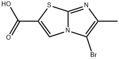 5-bromo-6-methylimidazo[2,1-b]thiazole-2-carboxylic acid 结构式