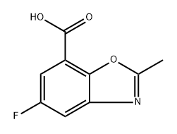 5-fluoro-2-methylbenzo[d]oxazole-7-carboxylic acid 结构式