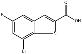 7-溴-5-氟苯并噻吩-2-甲酸 结构式