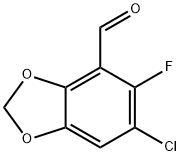 6-chloro-5-fluorobenzo[d][1,3]dioxole-4-carbaldehyde 结构式