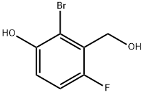 2-bromo-4-fluoro-3-(hydroxymethyl)phenol 结构式