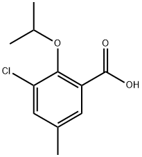 3-chloro-2-isopropoxy-5-methylbenzoic acid 结构式