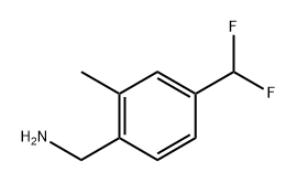 (4-(二氟甲基)-2-甲基苯基)甲胺 结构式