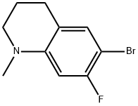 6-bromo-7-fluoro-1-methyl-1,2,3,4-tetrahydroquinoline 结构式