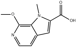 7-methoxy-1-methyl-1H-pyrrolo[2,3-c]pyridine-2-carboxylic acid 结构式