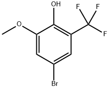 4-bromo-2-methoxy-6-(trifluoromethyl)phenol 结构式