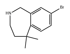 8-溴-5,5-二甲基-2,3,4,5-四氢-1H-苯并[C]氮杂 结构式