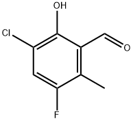 3-Chloro-5-fluoro-2-hydroxy-6-methylbenzaldehyde 结构式