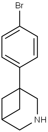 1-(4-溴苯基)-3-氮杂双环[3.1.1]庚烷 结构式