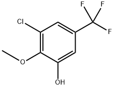 3-chloro-2-methoxy-5-(trifluoromethyl)phenol 结构式