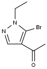 1-(5-溴-1-乙基-1H-吡唑-4-基)乙酮 结构式