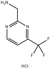 4-(三氟甲基)嘧啶-2-基]甲胺盐酸 结构式