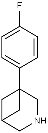 1-(4-fluorophenyl)-3-azabicyclo[3.1.1]heptane 结构式