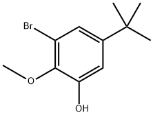 3-bromo-5-(tert-butyl)-2-methoxyphenol 结构式