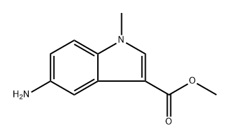 5-氨基-1-甲基-1H-吲哚-3-羧酸甲酯 结构式