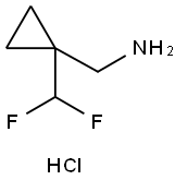 (1-(二氟甲基)环丙基)甲胺盐酸盐 结构式