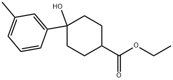 Ethyl 4-hydroxy-4-(3-methylphenyl)cyclohexanecarboxylate 结构式