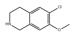 6-chloro-7-methoxy-1,2,3,4-tetrahydroisoquinoline 结构式